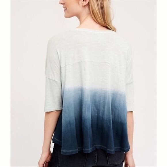 Anthropologie Tulsi Swing embroidered beaded floral oversized Tee top Sz S NWT - Picture 4 of 11